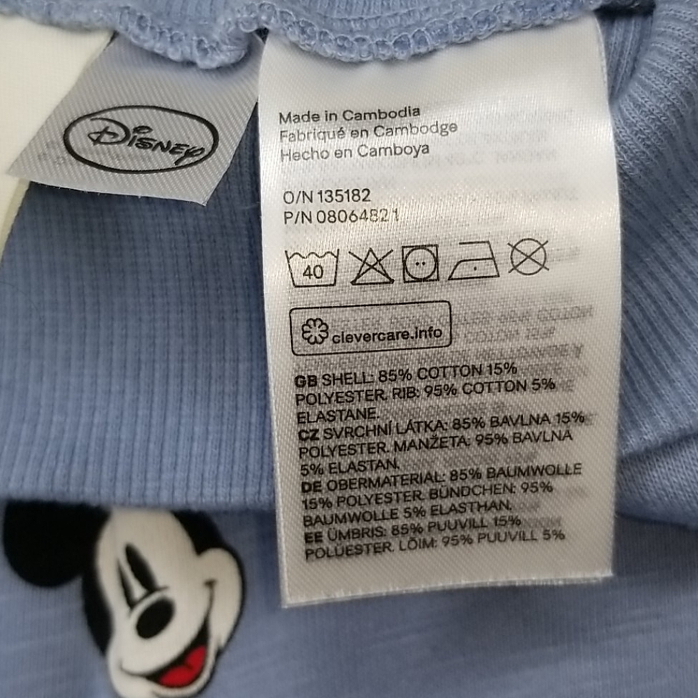 H&M x Disney Mickey Harem Jogger Pants 0-1M NB - Picture 5 of 5